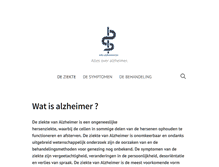 Tablet Screenshot of info-alzheimer.be